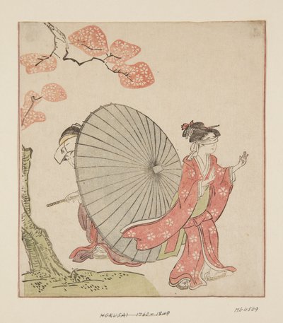 Cache-cache (estampe sur bois en couleur) - Katsushika Hokusai