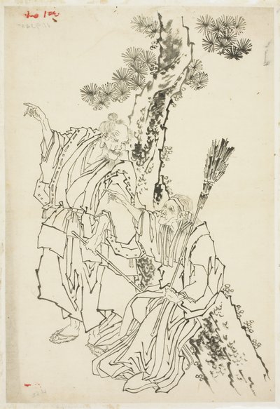 Jo et Uba; Thème de Takasago - Katsushika Hokusai