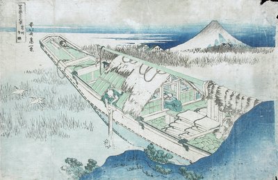 Joshu, Ushibori, provinces de Hetachi de la série Trente-six vues du mont Fuji, XIXe siècle - Katsushika Hokusai
