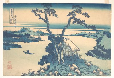 Le lac Suwa dans la province de Shinano (Shinshū Suwako), tiré de la série « Les trente-six vues du mont Fuji » (Fugaku sanjūrokkei) - Katsushika Hokusai