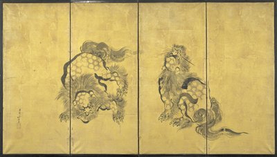 Lions - Katsushika Hokusai