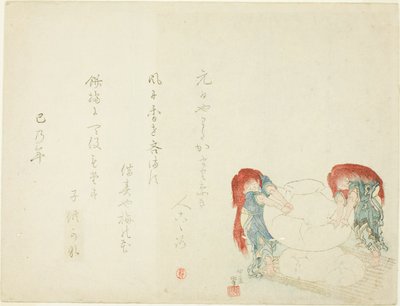 Fabrication de mochi - Katsushika Hokusai