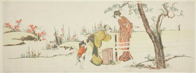 Fabrication de cordons en papier pour attacher les cheveux - Katsushika Hokusai