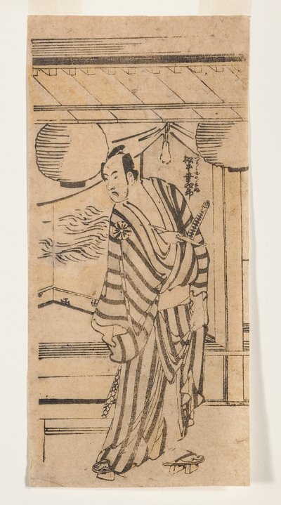 Matsumoto Koshiro en tant que Tsurigane no Mibu, 1788-92 (gravure sur bois) - Katsushika Hokusai