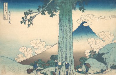 Passage de Mishima dans la province de Kai Koshu Mishima goe, de la série Trente-six vues..., vers 1830-32 - Katsushika Hokusai