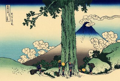 Le col de Mishima dans la province de Kai, c.1830 - Katsushika Hokusai