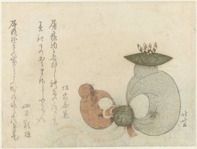 Poupées de singe - Katsushika Hokusai