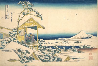 Matin après la Neige à Koishikawa à Edo, de la série, ca. 1830-32 - Katsushika Hokusai