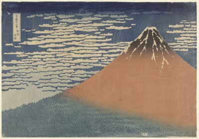 Mont Fuji par temps clair (aussi connu sous le nom de Fuji rouge), c.1830 - Katsushika Hokusai