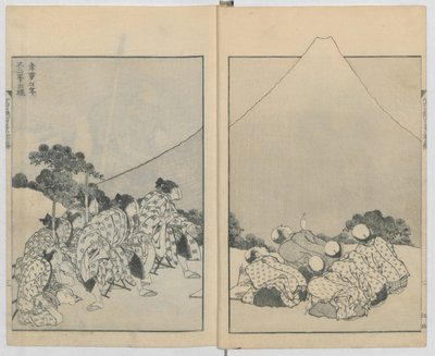 Mont Fuji des Brumes Vol. 1, Mont Fuji du Dragon Ascendant Vol. 2, 1834-35 - Katsushika Hokusai