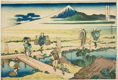 Nakahara dans la province de Sagami (Soshu Nakahara), de la série "Trente-six vues du mont Fuji (Fugaku sanjurokkei)" - Katsushika Hokusai