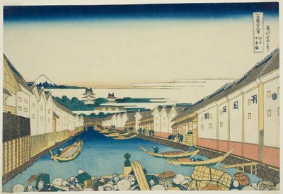 Pont Nihonbashi à Edo, de la série "Trente-six vues du mont Fuji" - Katsushika Hokusai