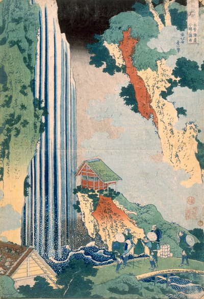 Cascade Ona sur le Kisokaido, 1827 - Katsushika Hokusai