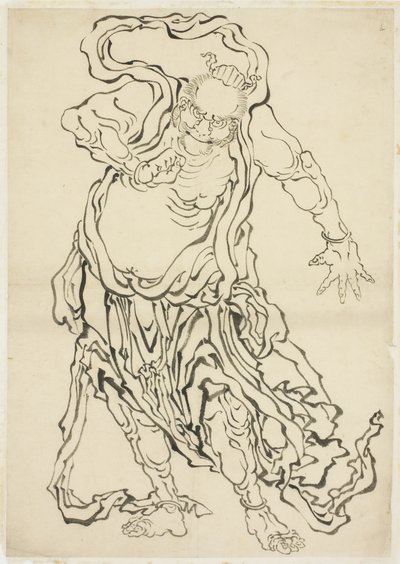 Un des Nio (Un Gardien), c.1815-1849 - Katsushika Hokusai