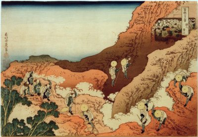 Pèlerins gravissant le mont Fuji - Katsushika Hokusai