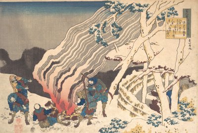 Poème de Minamoto no Muneyuki Ason, de la série Cent poèmes expliqués par la nourrice - Katsushika Hokusai