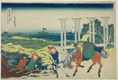 Senju Province de Musashi (Bushu Senju), de la série "Trente-six vues du mont Fuji (Fugaku sanjurokkei)" - Katsushika Hokusai