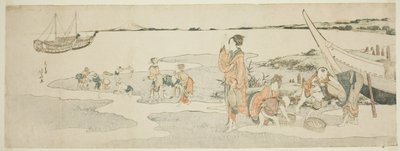 Récolte de coquillages - Katsushika Hokusai