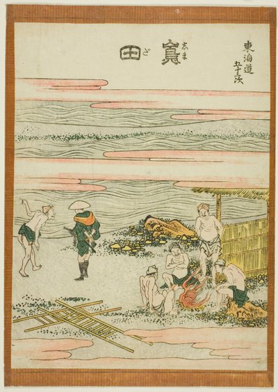 Shimada, de la série "Les cinquante-trois stations du Tokaido" - Katsushika Hokusai