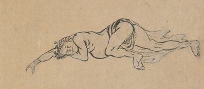 Homme endormi, fin du XVIIIe-début du XIXe siècle - Katsushika Hokusai