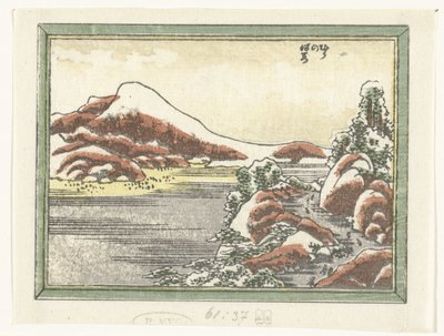 Neige sur le mont Hira - Katsushika Hokusai
