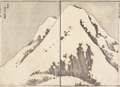 Neige au sommet du Mont Tsukuba dans la province de Hitachi, 1817 - Katsushika Hokusai