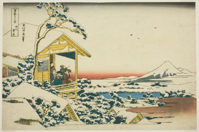 Matin enneigé à Koishikawa (Koishikawa yuki no ashita), de la série « Trente-six vues du mont Fuji (Fugaku sanjurokkei) » - Katsushika Hokusai