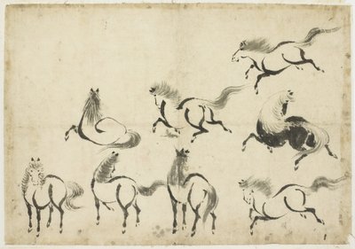 Études de chevaux - Katsushika Hokusai