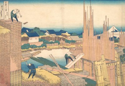 Tatekawa à Honjo, de la série Trente-six vues du mont Fuji, vers 1830-32 - Katsushika Hokusai