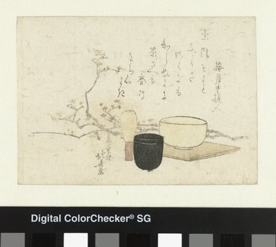 Ustensiles de cérémonie du thé - Katsushika Hokusai