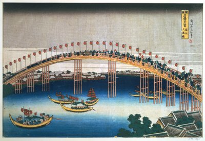 Pont Temma, Osaka, Japon, 1830 - Katsushika Hokusai