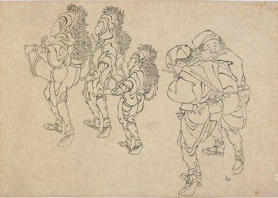 La danse du lion, fin du XVIIIe-début du XIXe siècle - Katsushika Hokusai