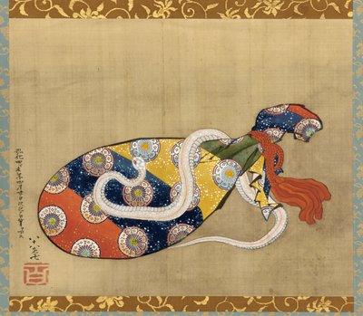 Le Luth et le Serpent Blanc de Benten, Période Edo, 1847 - Katsushika Hokusai