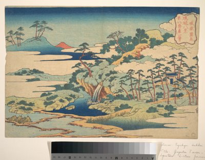 La source sacrée de Jōgaku (Jōgaku reisen), tirée de la série « Les huit vues des îles Ryūkyū » (Ryūkyū hakkei) - Katsushika Hokusai