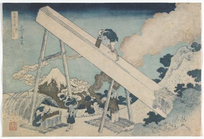 Trente-six vues du mont Fuji : Dans les montagnes de la province de Totomi, période Edo, c.1831 - Katsushika Hokusai