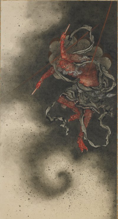 Dieu du tonnerre, période Edo - Katsushika Hokusai