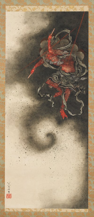 Dieu du tonnerre, période Edo - Katsushika Hokusai