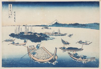 Tsukuda-jima [à Edo] dans la province de Musashi - Katsushika Hokusai