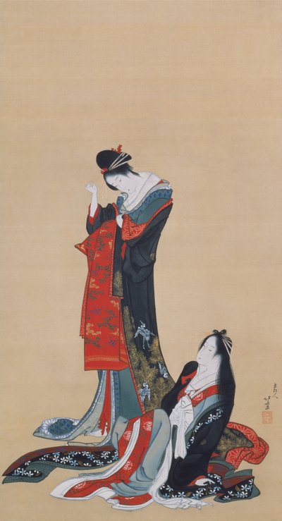 Deux courtisanes, période Edo - Katsushika Hokusai