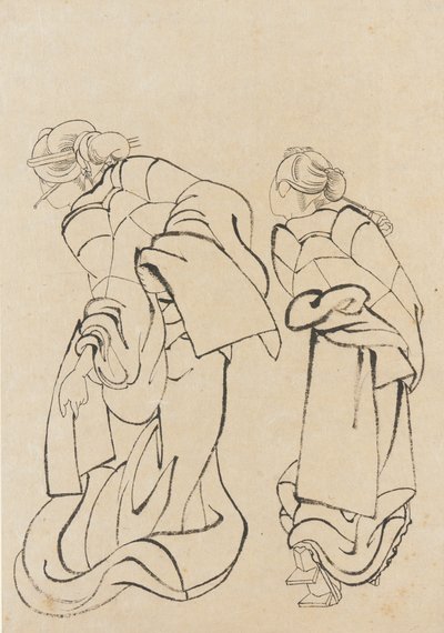 Deux femmes, fin 18ème-début 19ème siècle - Katsushika Hokusai
