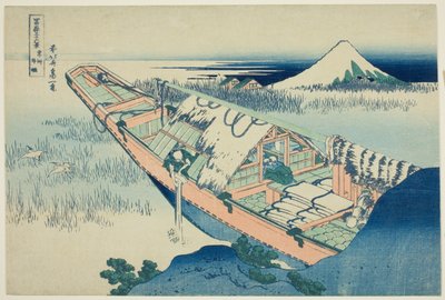 Ushibori dans la province de Hitachi (Joshu Ushibori), de la série "Trente-six vues du mont Fuji (Fugaku sanjurokkei)" - Katsushika Hokusai