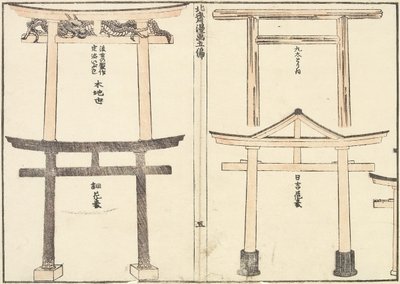 Divers types de torii, 1816 - Katsushika Hokusai