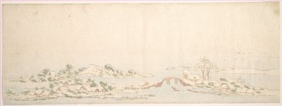 Paysage hivernal - Katsushika Hokusai