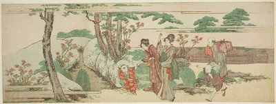 Femmes et enfants en pique-nique - Katsushika Hokusai