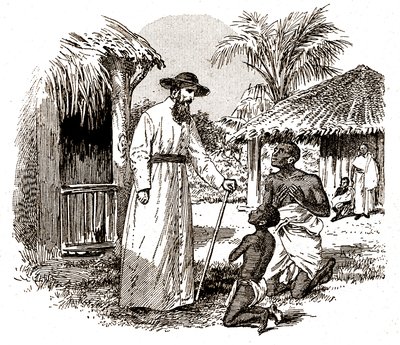 Un missionnaire catholique en Afrique pratiquant une conversion - Alec Hunter