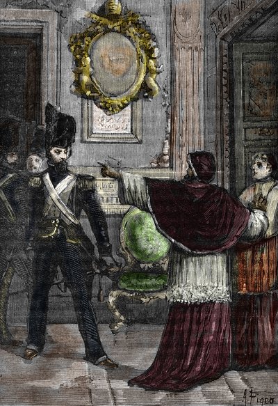 Le général Radet enlève le pape Pie VII enfermé dans le palais du Quirinal - Alec Hunter