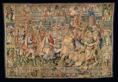 Musée paroissial des tapisseries (Museo Parroquial de Tapices de Pastrana). Tapisserie flamande. Charlemagne, entrée triomphale en Carmanie (Alejandro Magno, Entrada trionfan en Carmania). - Alec Hunter