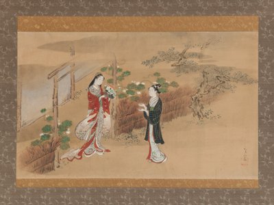 Visages du soir, chapitre Yugao du Conte de Genji, 18e siècle - Kawamata Tsunemasa