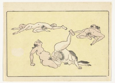 Homme et femme copulant - Kawanabe Kyosai