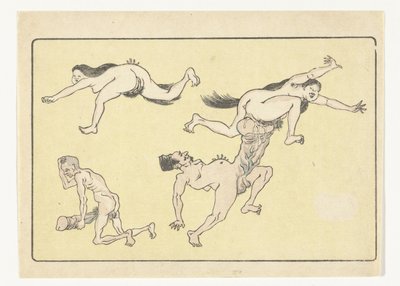 Homme et femme copulant - Kawanabe Kyosai